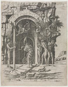 Nedstigning i Limbo af attributed to Andrea Mantegna