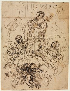 Apoteose af en helgen af attributed to Antonio Domenico Gabbiani
