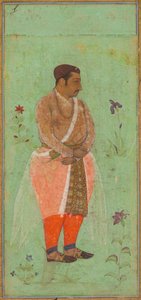 Portræt af Suraj Singh Rathor, Raja af Marwar og mors onkel til Shah Jahan: En side fra Prince Khurram Album af attributed to Bishandas