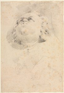 Skitse af et hoved efter Giambolognas Neptunfontæne af attributed to Christophe Veyrier