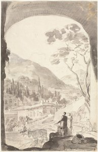 Napoli stenbrud af attributed to Jean Honoré Fragonard