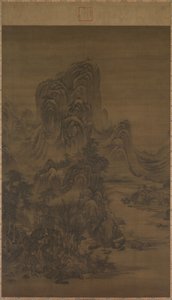 Landskab i stil med Juran af attributed to Liu Du