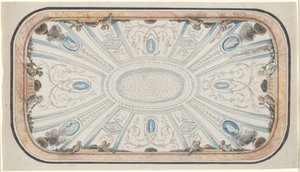 Design til et loft af attributed to Mauro Antonio Tesi
