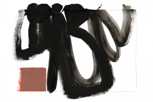 Abstrakt sort og brunt