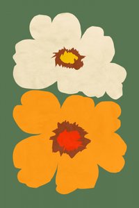 Abstrakte blomstermotiver af cartissi