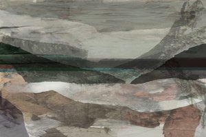 Abstrakt bjergidyl af cartissi