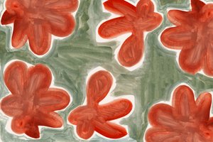 Abstrakt rødt blomstermønster af cartissi