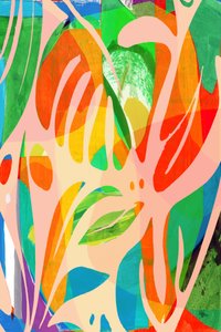 Abstrakt tropisk flora af cartissi