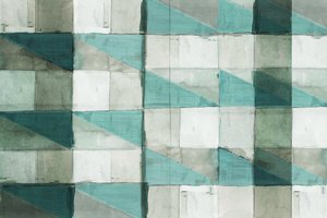 Aqua-geometrisk mønster af cartissi