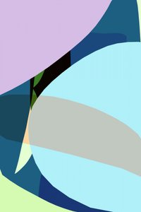 Farverig, buet abstraktion af cartissi
