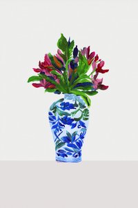 Farverige malede blomster af cartissi