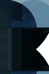 Dybe blå geometriske buer af cartissi