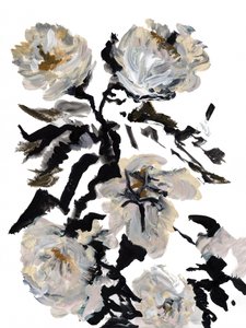 Dramatisk, abstrakt blomstermotiv af cartissi
