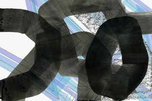 Dynamisk blågrå abstrakt af cartissi