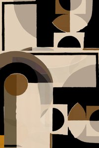 Jordnær geometrisk abstraktion af cartissi