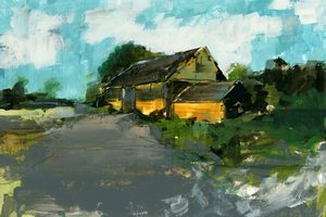 Golden Light Barn af cartissi