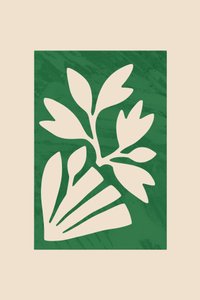 Minimalistisk botanisk udskæring af cartissi
