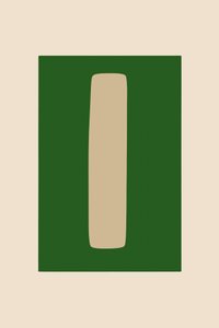 Minimalistisk grøn form af cartissi