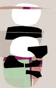 Moderne abstrakt kunst med farveblokke af cartissi