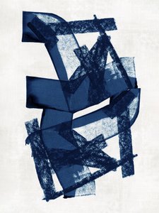Moderne indigo-penselstrøg af cartissi
