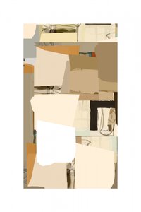 Neutral abstrakt collage af cartissi
