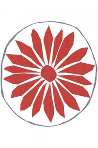 Rød folke-blomst af cartissi