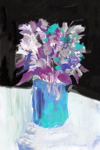 Et livligt blomsterstilleben af cartissi