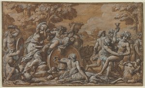 bachchanal af circle of Pietro da Cortona