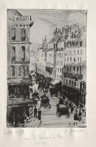 Rue Saint-Lazare, Paris af copy after Augustin Pajou