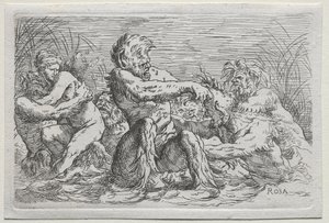 Flodguderne af copy after Salvator Rosa