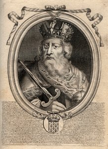 Karl den Store (Charles I dit le Grand, Carolus Magnus, 742-814), Frankernes konge - Karl den Store (Carolus Magnus, Karl den Store) (747-814) Frankernes konge og den kristne kejser af Vesten - gravering fra 