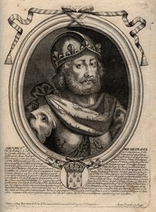 Capetianernes dynasti: Portræt af Henrik I (1009-1060), frankernes konge fra 1031 til 1060 - Henrik I (1009-1060) Frankrigs konge - gravering fra 