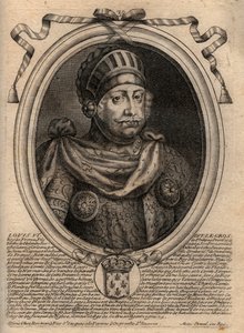 Portræt af Louis VI, kaldet The Fat - gravering fra 