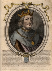 Portræt af Philippe VI af Valois (1293-1350), konge af Frankrig - Filip VI af Valois (1293-1350) Konge af Frankrig - gravering fra 