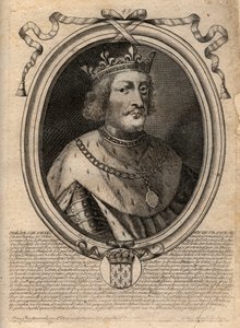 Portræt af Philippe VI af Valois (1294 - 1350), Konge af Frankrig - Philip VI af Valois (1293-1350) Konge af Frankrig - gravering fra 