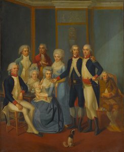 Portræt af en militærfamilie, ca. 1789-90. af early 19th century painter.