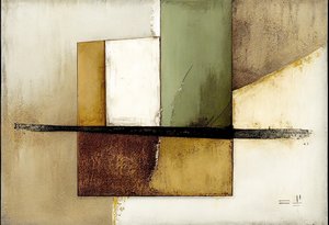Brun abstrakt kunst, digitalt maleri, vægkunstprint på efterspørgsel