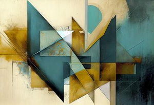 Midt af århundredet Moderne lærred, abstrakte kunstformer, printbar vægkunst