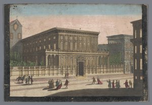 Se på Palazzo Doria-Tursi te Genua Udsigt over Palazzo del Duca d