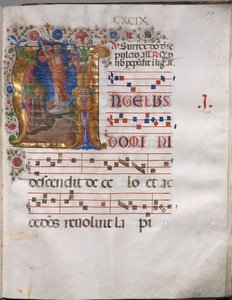 Antiphonary: Initial A, Opstandelse af follower of Girolamo da Cremona