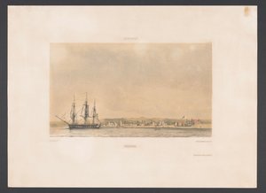 Bonaire Bonaire (titel på objekt) Vestindien (serietitel på objekt) Udsigt fra Hollands Vestindien (serietitel) af jonkheer Jacob Eduard van Heemskerck