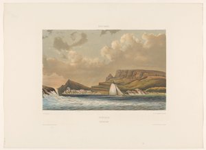 Caracasbaai Curacao. Caraccas Baai (titel på objekt) af jonkheer Jacob Eduard van Heemskerck