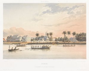 Regeringshus og plads i Paramaribo Udsigt fra Hollands Vestindien (serietitel)