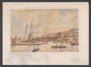 Waaigat og Willemstads bymur Curacao. Waaigat og bymur Vestindien (serietitel på objekt) Udsigt fra Hollands Vestindien (serietitel)