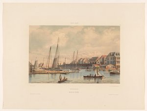 Waaigat og Willemstads bymur Curacao. Waaigat og bymur (titel på objekt)