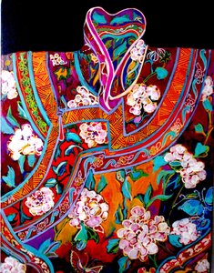 Kinesisk jakke, 2016 (blandede medier) af linda arthurs