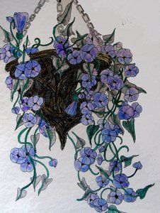 Hængende blomster, 2014 (akvarel, blæk) af linda arthurs