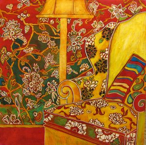 Living room chair, 2016 (blandede medier) af linda arthurs