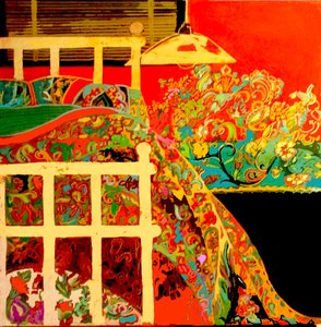 Winter Bedroom, 2017 (blandede medier) af linda arthurs