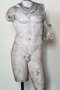 Mandsfigur, romersk statue fra græsk original, romersk civilisation